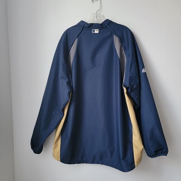 Milwaukee BREWERS Windbreaker Detachable Jacket Majestic Pullover 1/4 Zip XL - Picture 14 of 14